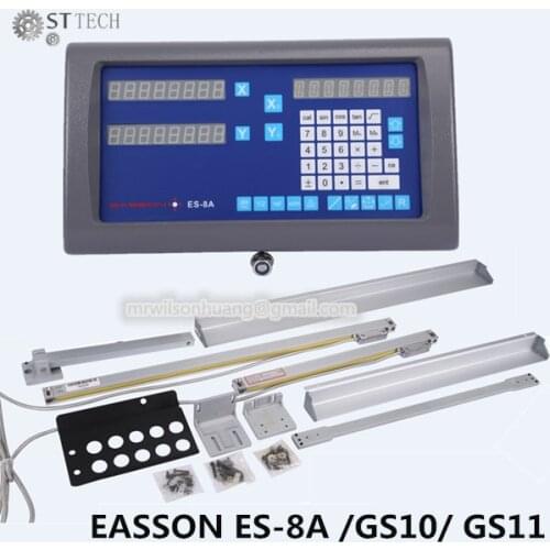 Free shipping Easson ES-8A complete set 2 axis DRO digital readout and 2 pcs GS10 linear scale for lathe and mill