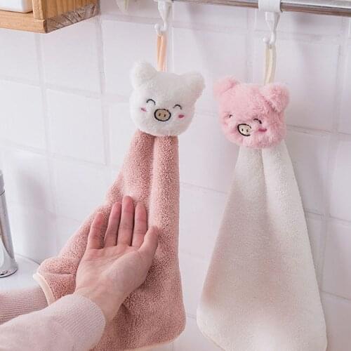 Baby Nursery Hand Towel Washing Rag Bath Towels Toddler Soft Plush Children Cartoon Animal Wipe Hanging Erasable Bathing Towel