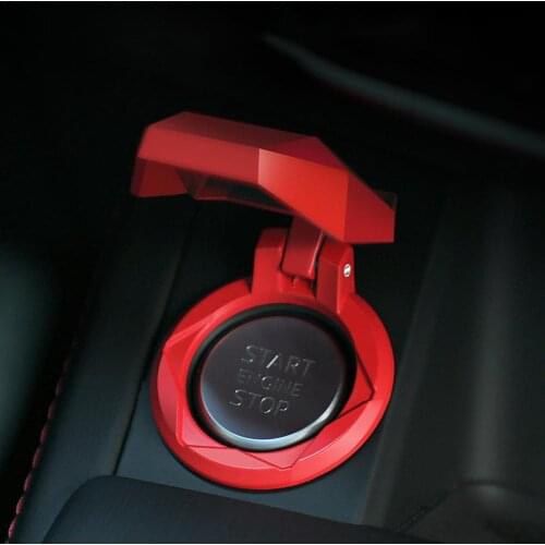 Car Engine Start Stop Button Cover Ring Ignition Button Trim Push Button Switch Decor Stickers Auto Interior Universal