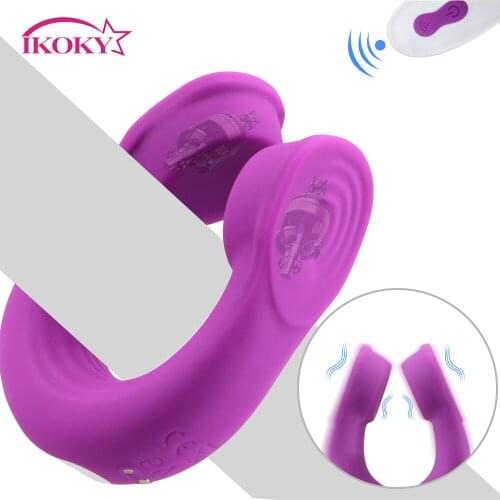 IKOKY Vibrating Penis Ring Cock Ring 9 Speed Sex Toy for Men Delay Ejaculation Erection Lock Ring Wireless Remote Control