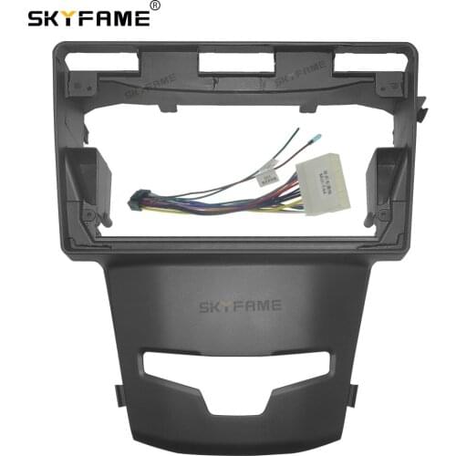 SKYFAME Car frame cable Kits Fascia Panel For SSANGYONG Korando 2014-2015 Android Big Screen Audio Dash Panel Frame Fasica