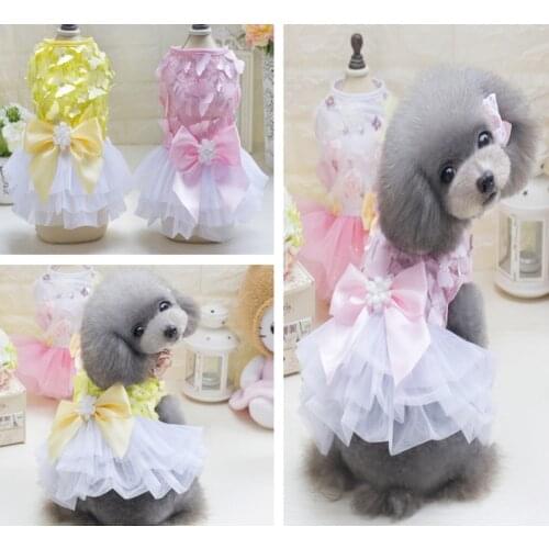 Summer Tulle dress pet dog dress small dog Party Birthday wedding Butterfly Dress dog dress spring pet Dress