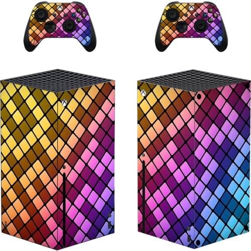 Block Style Xbox Series X Skin Sticker for Console & 2 Controllers Decal Vinyl Protective Skins Style 1