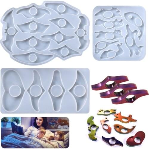 2021 New Product Diy Crystal Glue Mold Multiple Style Reader Reading Book Pressing Ring Silicone Bookmark Model