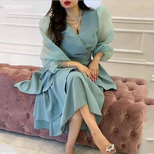 New Arrival Arabic Evening Dresses V-neck Prom Dress Formal Party Gowns Robe Longue Vestidos de fiesta платье Robes Abendkleider