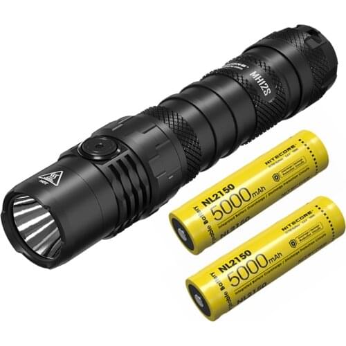 NITECORE MH12S USB-C Rechargeable Flashlight 21700 Battery Torch max 1800 lumens beam throw 294 meter with 5000mAh Li battery