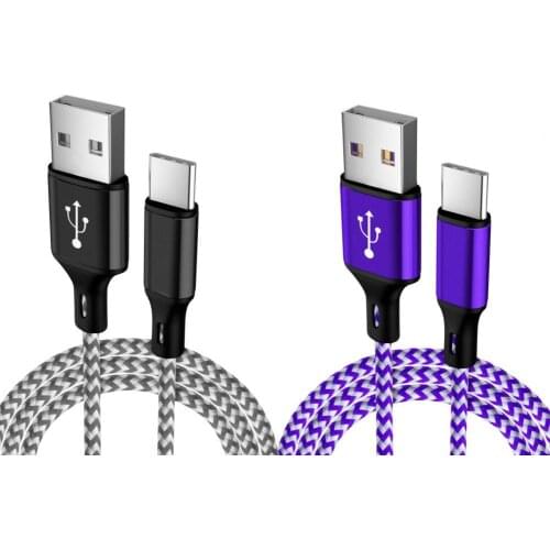 100cm Type-C Braided Data Cable Super Fast Charging Cord for Huawei for Xiaomi Data USB Charger Cable For Office Home