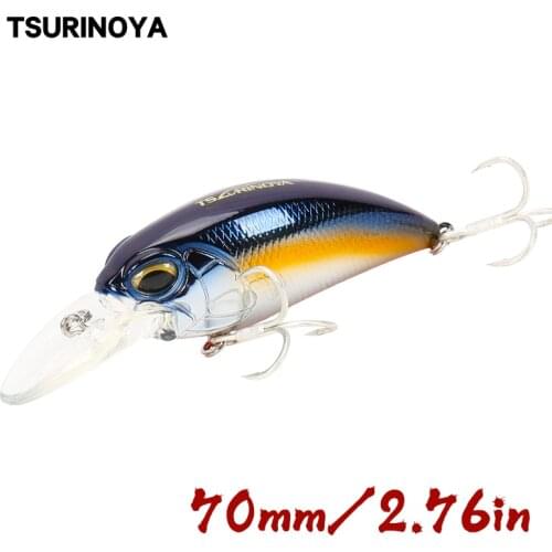 TSURINOYA Fishing Lure Crank Bait DW30 Top Water Long Casting Magnet Swimbait 70mm 15g Floating Minnow Wobblers Crankbait