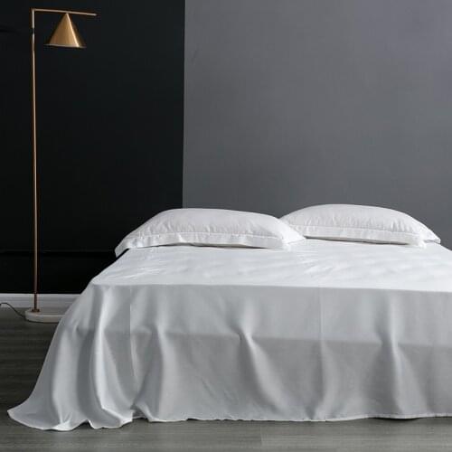 Flat Sheet 100% mulberry silk Bed Sheet Solid Color real silk for King Queen Size Bedding Sheet