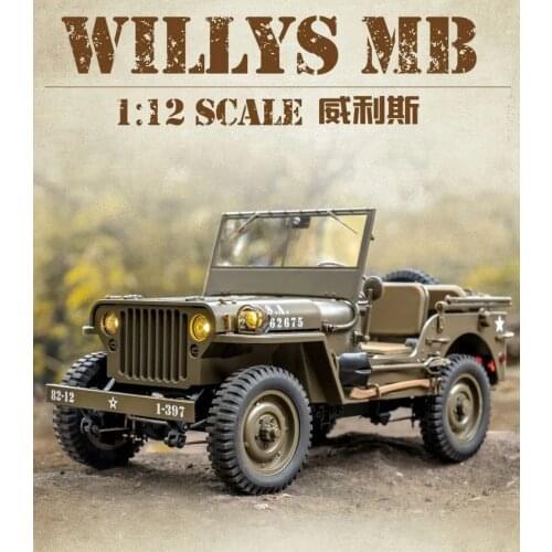 ROCHOBBY 1:12 RC12001RTR 1941 Willys MB Jeep Remote Control Fit 6" Action Figure
