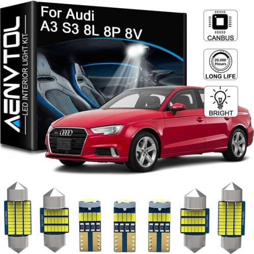 Seker Canbus Auto Interior LED Lights For Audi A3 S3 RS3 8L 8P 8V Car Accessories For Dome Lights Map Light Trunk Lamp LED Bulb