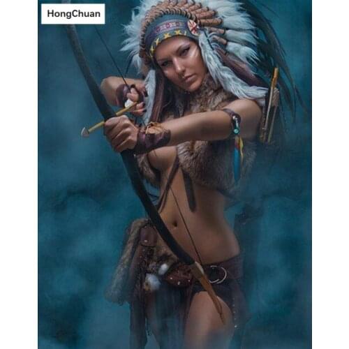 Sexy Tribal Girl 5D Diamond Painting Full Square/Round Diamond Embroidery Handmade Rhinestone DIY Mosaic Home Decoration Mural