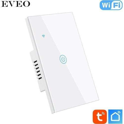 EVEO US Standard Touch Glass Panel Tuya Voice Control Smart Switch WIFI Control Bluetooth Control Light Switch