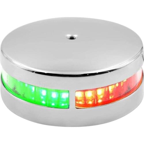 Boat Light Bi-Color Bow Light LED Navigation Lights Red & Green Stainless Steel for Marine Boat Pontoon Yacht