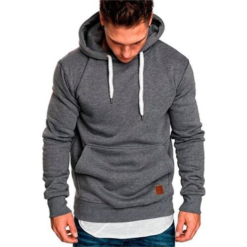 SWAGWHAT Mens Sweatshirt Long Sleeve Autumn Spring Casual Hoodies Top Boy Blouse Tracksuits Sweatshirts Hoodies Men Solid Hoody
