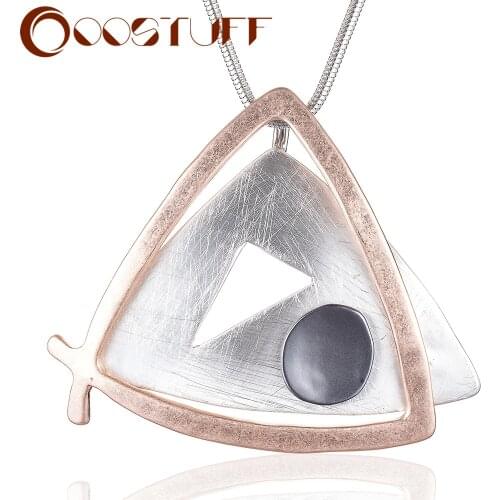 Trendy Triangle Simple Pendants Woman Statement Necklaces&Pendants Wholesale Jewelry Long Chain Women Neck Suspension Decoration