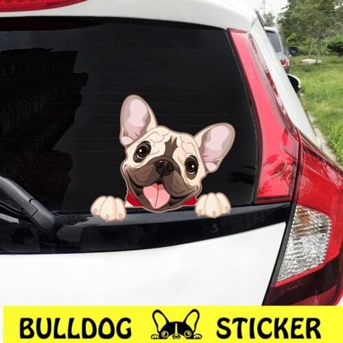 Waterproof Bulldog Shape Sticker Car Wall Windows Laptop Decoration Sticker Kitchen Refrigerator Cute Sticker Home Decoration