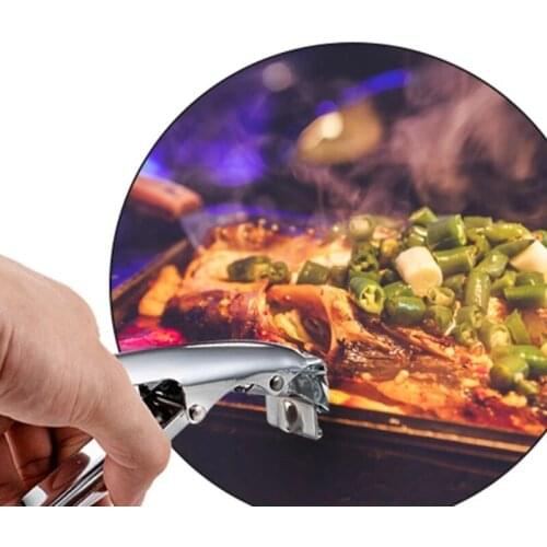 Stainless Steel Pot Clip BBQ Grill Lifter Gripper AntiHot Plate Pan Clamp Clip Kitchen Plate Bowl Pot Holder Carrier Clamp Clip