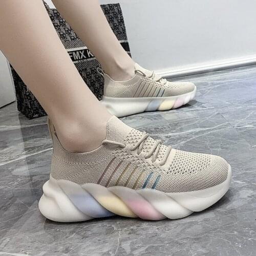 Hot Sale Womens Running Shoes Breathable Fashion Women Fitness Sneakers Colorful Air Cushion Sneakers Women