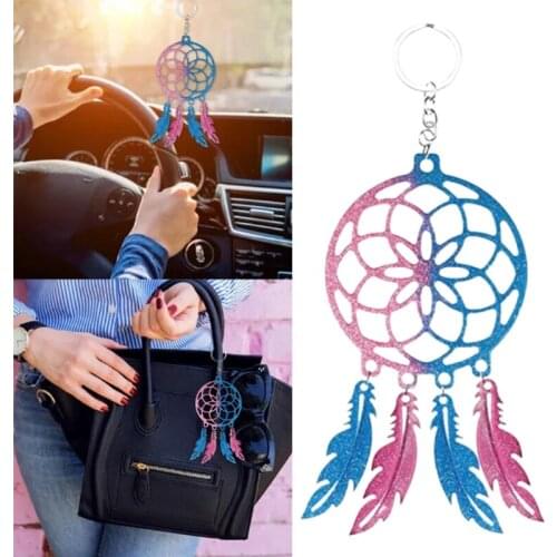 1 Set Dream Catcher Epoxy Resin Mold Keychain Earrings Casting Silicone Mould