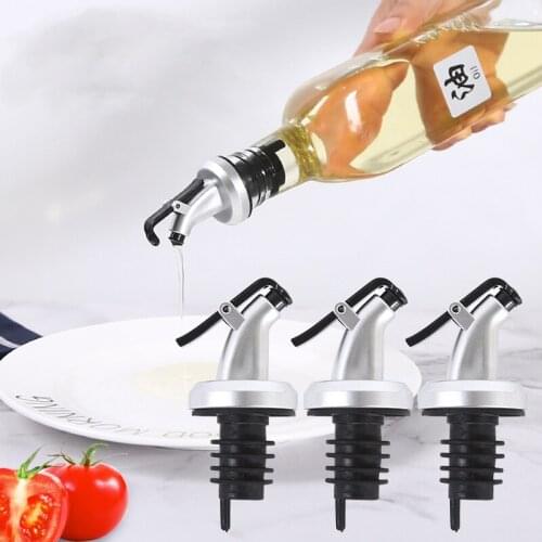 1Pc Leak Proof Nozzle Oil Bottle Cap Wine Pourer Spout Stopper Dispenser Olive Oil Vinegar Sprayer Stopper Kitchen Tool