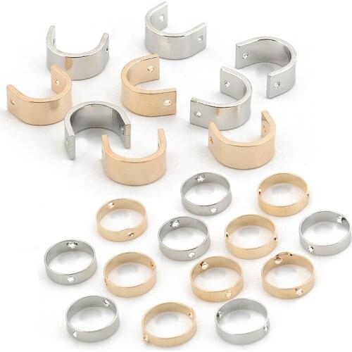 10pcs Copper Material Half Round Circle Jump Ring DIY Earring Connectors For Handmade Craft Earrings Jewelry Findings Making