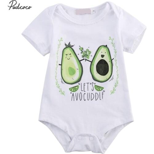 2020 Avocado Summer Newborn kids children clothing toddler Baby Boy Girl Infant Jumpsuit Cute outfit Cotton Clothes Outfit