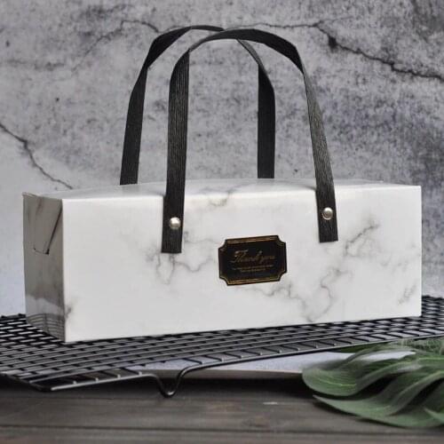 25*9*9cm Potable marble Design Paper Cake Box Chocolate Party Cookies Box Gift Box 100pcs/lot Free shipping lin4334