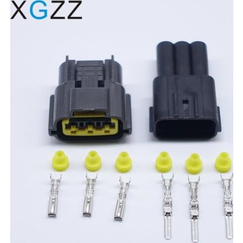 5Sets Sumitomo 3 Pin Sensor TPS Connector 6098-0141 Wire Connector Fits Renault Nissan