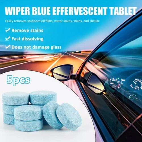 Car Wiper Cleaner Multifunctional Effervescent Spray Body Windshield Glass Clear Outdoor Tools Universal Auto Accessories 5pcs