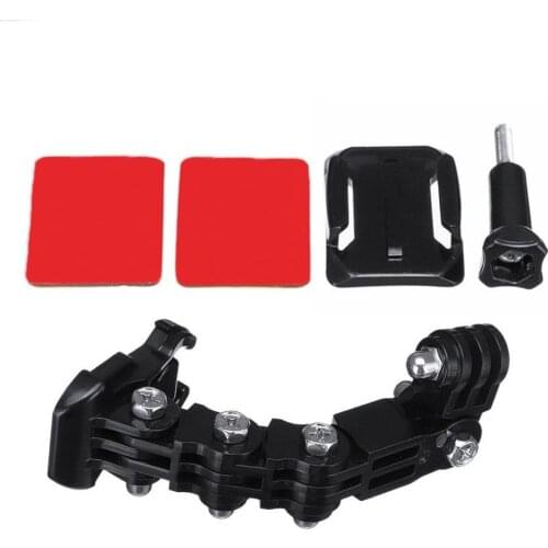 For Xiaomi yi 4K Gopro Hero 8 7 6 5 4 SJCAM sj4000 Eken H9 Action Camera Accessories Motorcycle Helmet Mount Curved Adhesive Arm