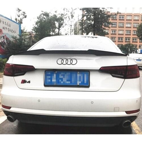 Car Accessories High Quality ABS Plastic Unpainted Color Rear Trunk Wing Lip Roof Spoiler Decoration Fit For Audi A4 B9 2017