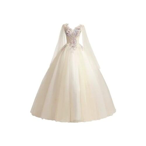 Freeship light champagne princess cosplay wonderland medieval dress Renaissance gown queen Victoria Belle Ball