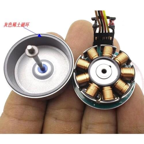 Mitsumi Micro DC Brushless Motor 3-phase 4-wire 9-pole External rotor DC 12 Mini Mute Silent Brushless Motor DIY Toy Model Parts