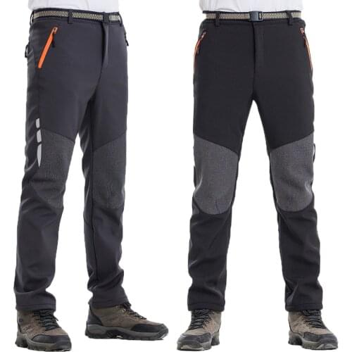 LOFTY STONE Men Winter Softshell Fleece Outdoor Pants Trekking Fish Camp Climb Hiking Ski Warm Travel Trousers Free ship