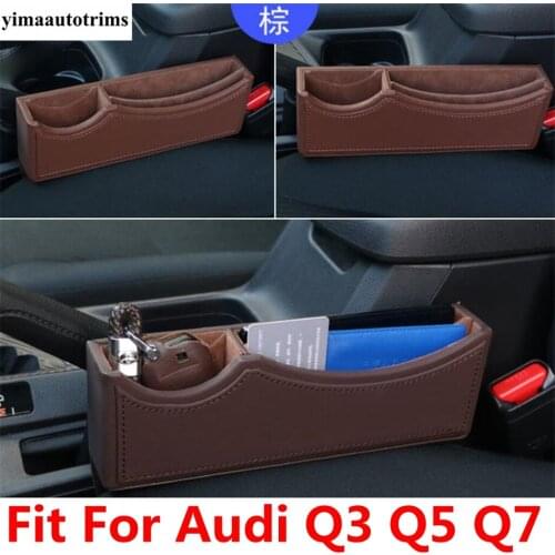 Side Seat Container Storage Box Phone Tray Accessory Cover Kit 1 Pcs Fit For Audi Q3 Q5 Q7 Accessories