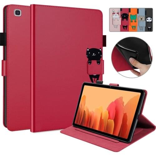 For Samsung Galaxy Tab A7 Case Funda SM-T500 SM-T505 Kawaii Cartoon Flip Wallet Stand Tablet Coque For Galaxy Tab A7 2020 10.4