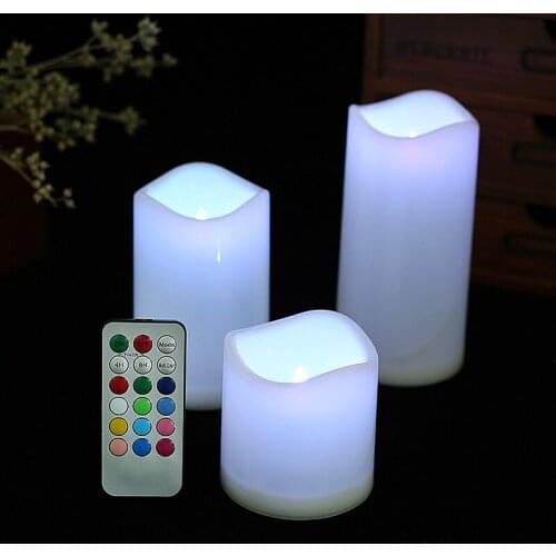 3X Electronic Candle Remote Control Multi Color LED Tea Light 3AAA Frameless Night Lamp Xmas Wedding Party Decors 4H 8H Timing
