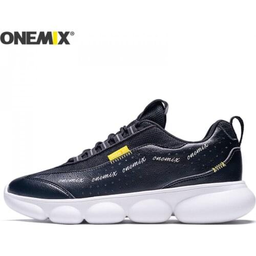 ONEMIX fashion man Walking Shoes Lightweight Leisure Sneakers Casual Street Sports Shoes Lace Up Soft Outdoor Jogging Shoes