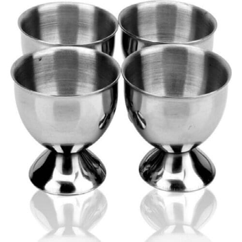 Kitchen Cooking Egg Tools Stainless Steel Egg Holders Eggs Cup Egg Rack Holder 4 Pcs/lot