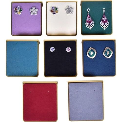 Metal Microfiber Jewelry Props Earrings Display Holder Creative Beveled Jewelry Stand Jewelry Display Decoration Stand