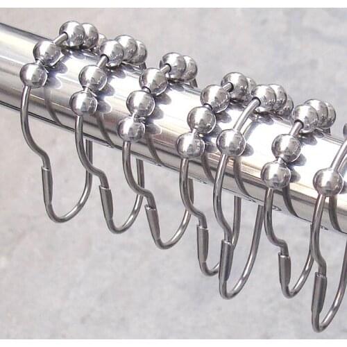 Five beads metal hooks shower curtain shower curtain shower curtain hanging ring ring metal ring 12 / pk