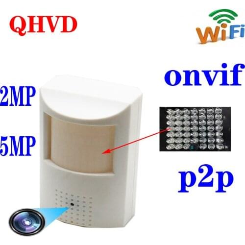Mini infrared night vision 940mn WIFI HD H.265 1080P 5MP P2P ONVIF small surveillance indoor pinhole camera camhiPro