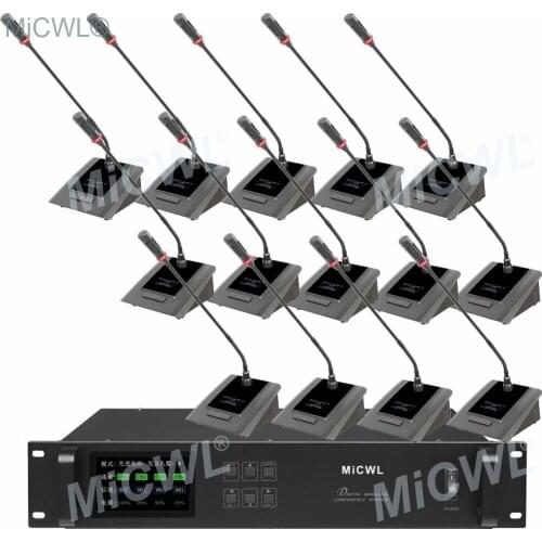 MiCWL A10M Series 16 Gooseneck Desktop Digital Wireless Audio Conference Microphone System 1 President 15 Delegate High-end Mics