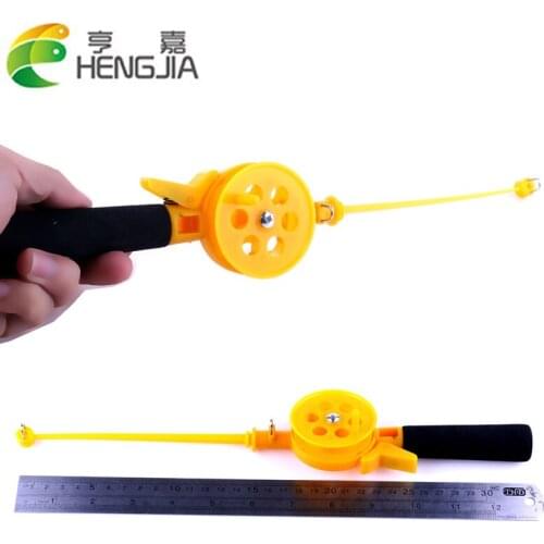 Portable Mini Ice Fishing Rod 33cm 41g High Durable Plastic Children Fishing Pole With Reels Newcomer Beginner Fishing Rod HJ091