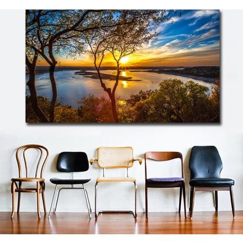 Poster Vintage Canvas Painting Modern Landscape Wall Art Living Room Print Picture Big Size Home Decoration Cuadros Art