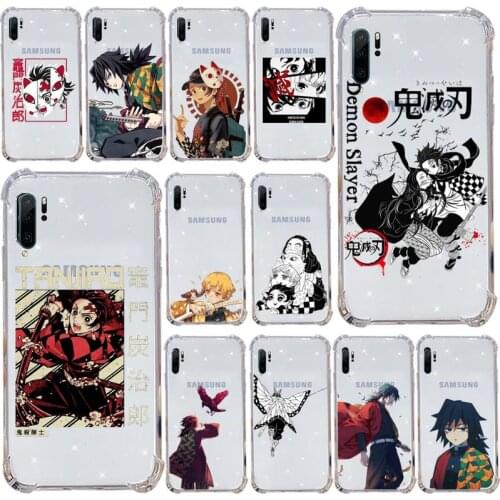 Anime Demon Slayer Phone Case Transparent For Samsung Galaxy A71 A21s S8 S9 S10 plus note 20 ultra