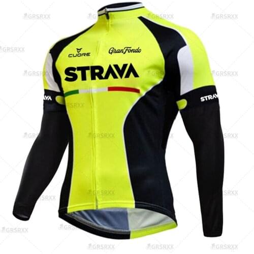 STRAVA Spring New Cycling Jerseys 2021 MTB Profession Breathable Sportswear Bicycle Long Sleeve Racing Bike Jersey Cycling Shirt