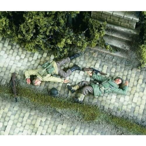 1/35 scale WW2 US corpse 2 people WWII Resin Model Kit figure Free Shipping