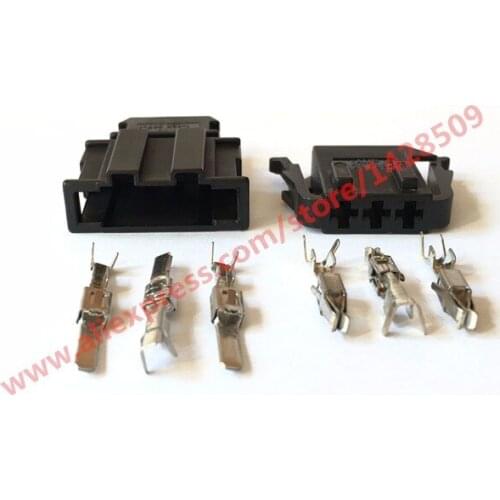 20 Sets Sensor Socket 3 Pin Auto Connector Female And Male 191 972 703 191 927 713 For VW Automotive